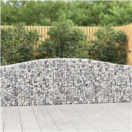 vidaXL Cestos gabião arqueados 10pcs 400x30x80/100cm ferro galvanizado