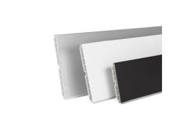 Zócalo pvc / aluminio modelo zesio para muebles de cocina 3,95m. acabados plata mate, blanco mate y negro mate acabado plata altura zócalo 164mm
