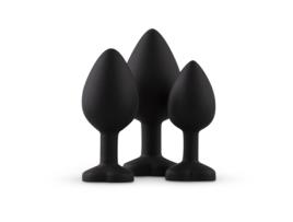 Conjunto De Plugues De Silicone Coração Diamante EASYTOYS ANAL COLLECTION