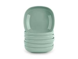 Conjunto de 6 Pratos Reutilizáveis PLASTIC FORTE Quadrados 13 cm