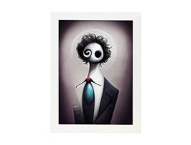 NACNIC Valient Admigador Placa T Burton Ilustrações De Profissões E Negociações Inspiradas Na Arte Gótica E Escura A3 Marco Blanco