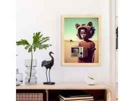 Os Fones De Ouvido De NACNIC Casco No Surrealismo Cinematográfico Ilustrações E Gravuras Danimados Abstratos E Artísticos Para A4 Black Frames