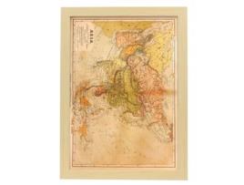 Cartazes Geográficos De NACNIC Em Estilo Vintage Nova Geografia Universal Ilustrações De Antigos Mapamundis Em Tons De Sépia A4 Com Armação Branca