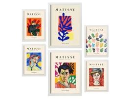 Conjunto De NACNIC De 6 Pôsteres De Henri Matisse Fotos Fauvismo E Folhas De Arte Abstratas Para Tamanhos A3 E A4 Marcos Brancos