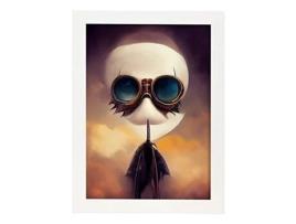 NACNIC Pilot Felher Determinada No Estilo De T Burton Ilustrações De Profissões E Negociações Inspiradas Na Arte Gótica E Escura A3 Marco Blanco
