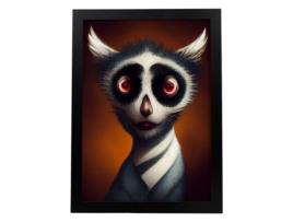 NACNIC Lemur Lamur Cooperative Style T Burton Ilustrações E Pôsteres De Animais Inspirados Na Arte Gótica E Sombria De Burton A4 Quadro Preto