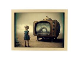 Cartaz NACNIC Preso No Surrealismo Cinematográfico Ilustrações E Gravuras De Desenhos Animados Abstratos E Artísticos Para A3 Wood Marcos