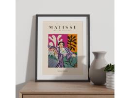 NACNIC Coleção Poster Matisse Fauvismo 55 Ilustrações Em Estilo Exposição De Cor Inteira Para Decoração De Interiores Tamanho A3 Com Armação Branca