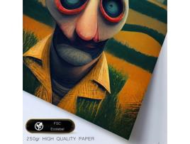 NACNIC Curiosa Lâmina De Agricultores No Estilo De T Burton Ilustrações De Profissões E Negociações Inspiradas Na Arte Gótica E Escura A3