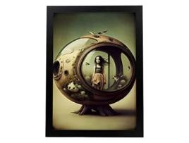 Proteção De Pôsteres NACNICos No Surrealismo Cinematográfico Ilustrações E Gravuras De Desenhos Animados Abstratos E Artísticos Para A4 Black Frames