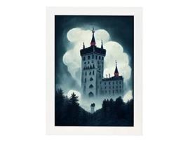 NACNIC Castchwanstein Castiative Casty No Estilo De T Burton Ilustrações De Monumentos Países Inspirados Na Arte Gótica E Escuraa3 Marco Blanco