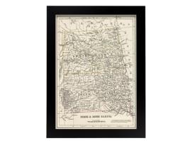 Cartazes Geográficos De NACNIC Em Estilo Vintage Mapa De Dakota Sur E Norte Ilustrações De Antigos Mapamundis A4 Com Estrutura De Cor De Madeira