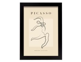 NACNIC Picasso Collection Poster 3 Ilustrações Em Surrealismo E Cubismo Exposição De Arte Para A4 Com Estrutura De Cor De Madeira