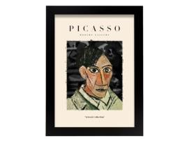 NACNIC Picasso 25 Coleção Poster Ilustrações Na Exposição Surreal E De Arte Do Cubismo Para Decoração De Interiores A4 Com Estrutura De Cor De Madeira