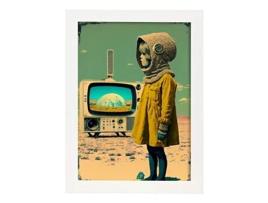 NACNIC Poster Televisão Em Surrealismo Cinematográfico Ilustrações E Gravuras De Desenhos Animados Abstratos E Artísticos Para A3 Quadros Brancos