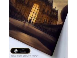 Museu NACNIC Louvre Sensível Ao Estilo De T Burton Ilustrações De Monumentos Cidades Países Inspirados Na Arte Gótica E Escura A3
