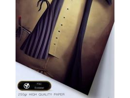 NACNIC Sastre Folha No Estilo De T Burton Ilustrações De Profissões E Negociações Inspiradas Na Arte Gótica E Escura A3