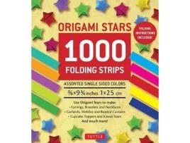 Livro origami stars papers 1,000 paper strips in assorted colors de edited by tuttle publishing (inglês)