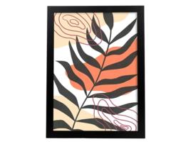 Conjunto De Ligs Abstratos 1. Pásters Com Ilustrações De Arte Abstrata Floral Em Tons De Terra. Sem Quadro