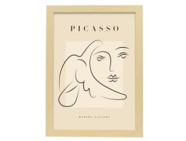 NACNIC Picasso Collection Poster 1 Ilustrações Na Exposição Surreal E De Arte Do Cubismo Para Decoração De Interiores Tamanho A4 Com Armação Branca