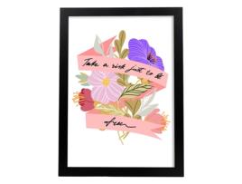 Cartazes Com Mensagens Felizes Esclarecidas. Lig Of Decoration 'Seja Grátis' Com Frases Motivadoras E Cheia De Energia. Sem Quadro