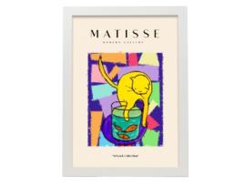 NACNIC Coleção Poster Matisse Fauvism 58 Ilustrações Em Estilo Exposição De Cores Inteiras Para Decoração De Interiores Tamanho A4 Com Quadro Preto