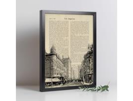 Poster De Los Angeles 3. Lians E Ilustrações De Cidades Do Mundo E Monumentos Famosos.