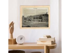 Pôster De Chicago Coliseum. Lians E Ilustrações De Cidades Do Mundo E Monumentos Famosos.