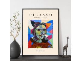 NACNIC Picasso Collection Poster 26 Ilustrações Na Exposição Surreal E De Arte Do Cubismo Para A3 Com Estrutura De Cor De Madeira