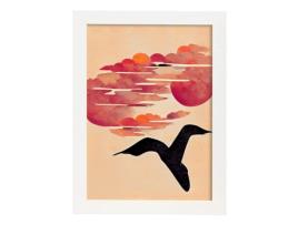 Placa De NACNIC Em Estilo Abstrato Do Céu Ilustrações Artísticas Impressionantes E Modernas Em Cores Para A4 Marco Blanco