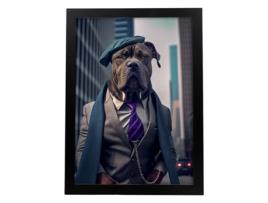 Placa De Mastigação Italiana De NACNIC Em Estilo De Fotografia Em Cores Ilustrações Engraçadas Realistas De Animais Com Roupas Humanas A4 Quadro Preto