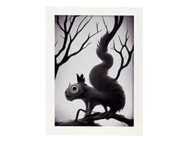 NACNIC Racional Luid Estilo T Burton Estilo Ilustrações E Pôsteres De Animais Inspirados Na Arte Gótica E Sombria De Burton A3 Marco Blanco