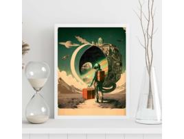 Astronauta Do Pôster De NACNIC No Surrealismo Cinematográfico Ilustrações E Gravuras De Desenhos Animados Abstratos E Artísticos Para A3