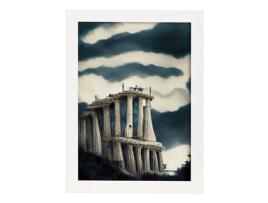 NACNIC Acropolis Folha De Atenas Imaginativa No Estilo De T Burton Ilustrações De Monumentos Países Inspirados Na Arte Gótica Designa4 Marco Blanco