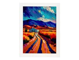 Cartaz NACNIC Da Rota 40 No Estilo De Tinta A Óleo Ilustrações De Monumentos E Cidades Em Estilo Fotográfico Em Cores A4 Quadros Brancos