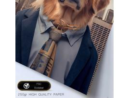 NACNIC Golden Retriever Felher Confiando No Estilo De Fotografia Como Como Ilustrações Engraçadas Realistas De Animais Com Roupas Humanas A3