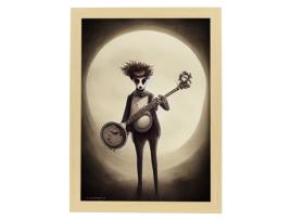 Folha De Banjo Imaginativa De NACNIC Em T Burton Ilustrações De Cenas E Lugares Inspirados Na Arte Gótica E Escura Estrutura De Madeira A4