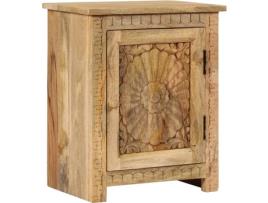 Mesa de Cabeceira ART PLANET Madeira de Mangueira Maciça Envernizado (40x30x50 cm)