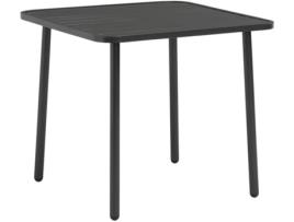 Mesa de Jardim VIDAXL aço cinzento escuro (80x80x72 cm)