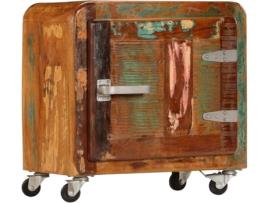 Mesa de Cabeceira ART PLANET Madeira Recuperada Maciça (50x30x50 cm)