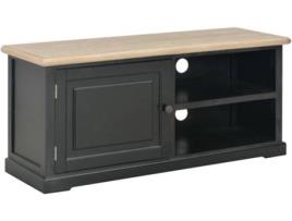 Móvel de TV  (100x30x13cm - Madeira - Preto)