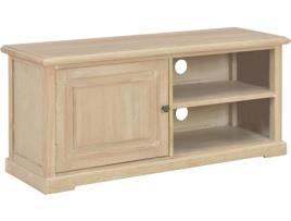 Móvel de TV  (90x30x40cm - Madeira Maciça - Castanho)