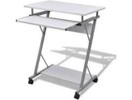 Secretária VIDAXL Computador com Prateleira de Puxar Branco