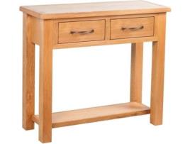 Mesa Consola ART PLANET Carvalho 2 Gavetas (83x30x73cm)