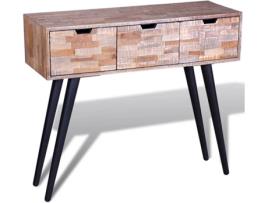 Mesa Consola ART PLANET Madeira Reciclada 3 gavetas (87x31x75cm)