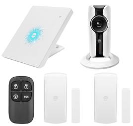 Kit Alarme s/ Fios Smart Home c/ Câmara IP 720p Anti-Intrusão - Branco  