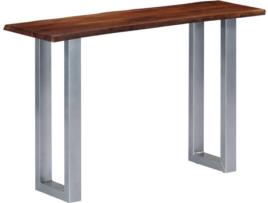 Mesa Consola ART PLANET Madeira de Acácia Maciça e Ferro (115x35x76cm)
