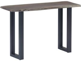 Mesa Consola ART PLANET Madeira de Acácia Maciça e Ferro Cinzenta (115x35x76cm)