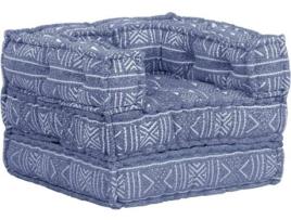 Poltrona modular  retalhos azul índigo