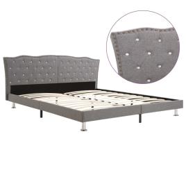 Cama  280541 Tecido (180x200 cm - Cinzento Claro)